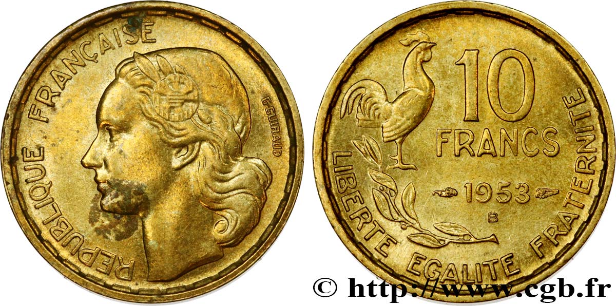 10 francs Guiraud 1953 Beaumont-Le-Roger F.363/9 VZ 