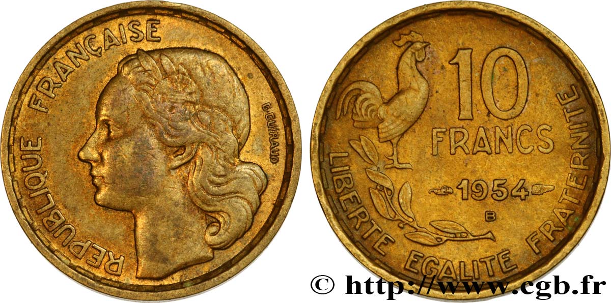 10 francs Guiraud 1954 Beaumont-Le-Roger F.363/11 TTB45 