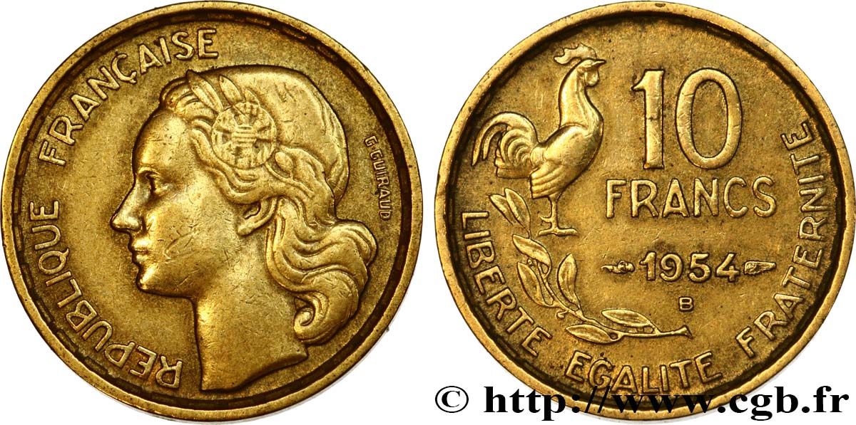 10 francs Guiraud 1954 Beaumont-Le-Roger F.363/11 MBC40 