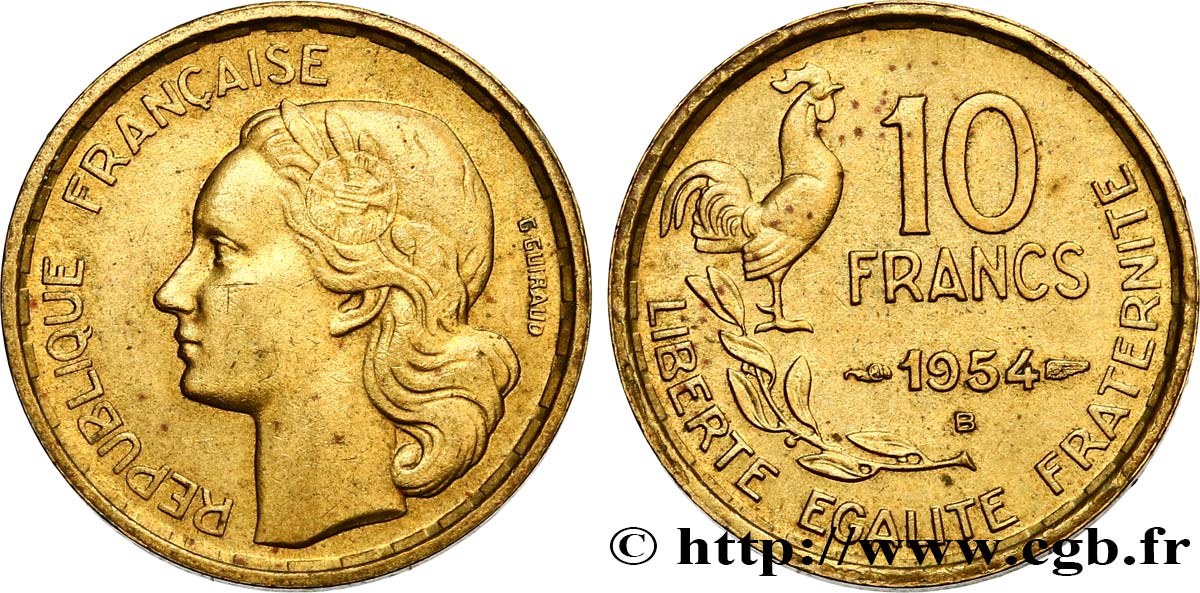 10 francs Guiraud 1954 Beaumont-Le-Roger F.363/11 AU52 