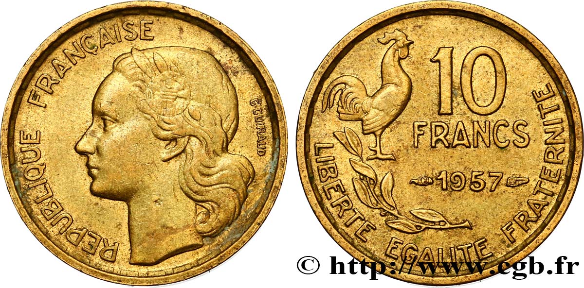 10 francs Guiraud 1957  F.363/13 MBC48 
