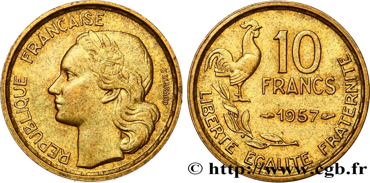 10 francs Guiraud 1957  F.363/13 SUP58 