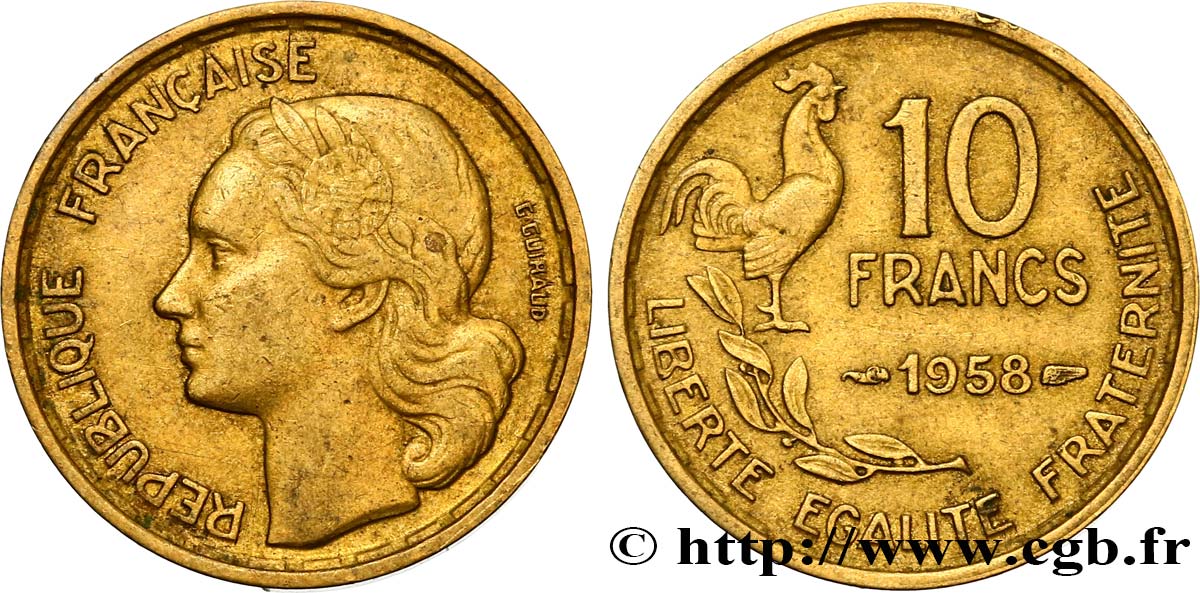 10 francs Guiraud 1958  F.363/14 MBC45 