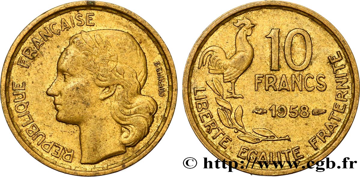 10 francs Guiraud 1958  F.363/14 XF48 