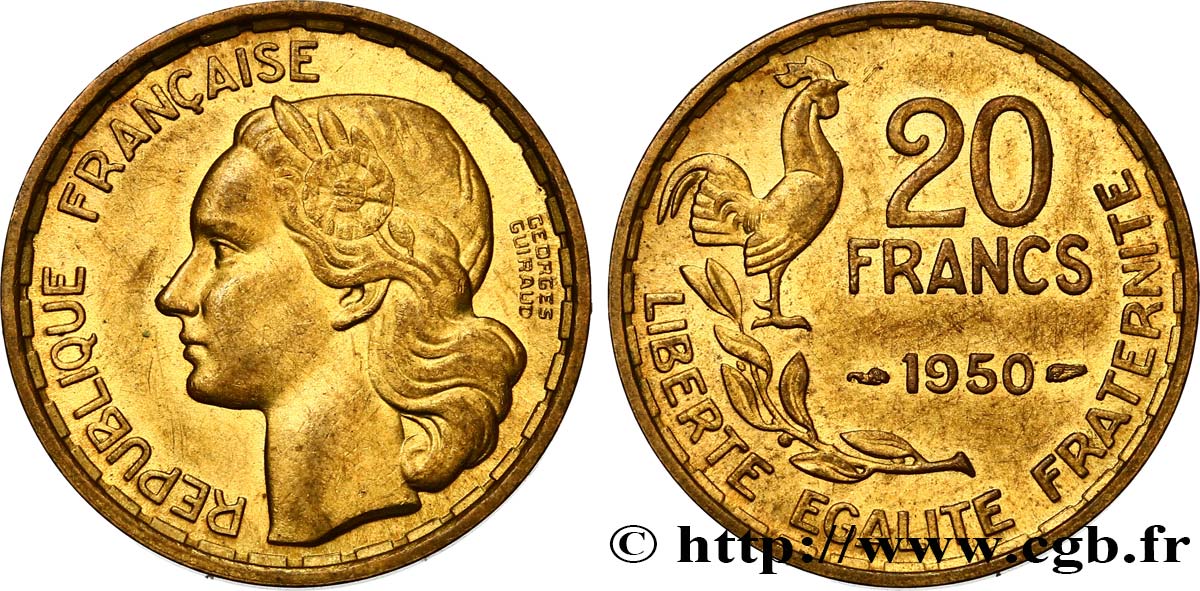 20 francs Georges Guiraud 1950  F.401/1 VZ58 
