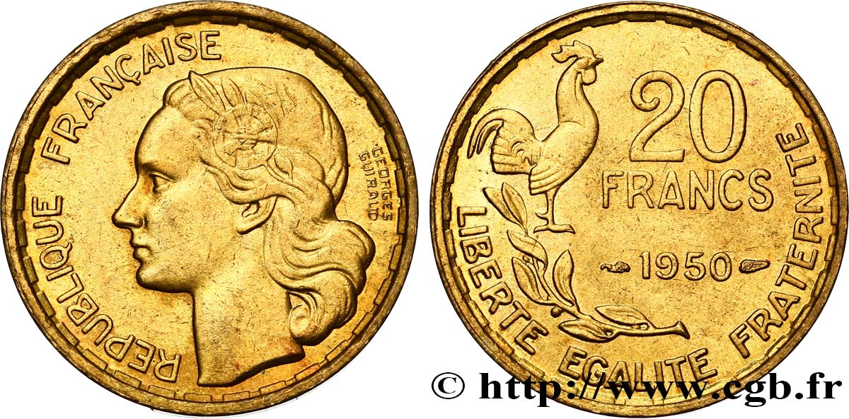 20 francs Georges Guiraud 1950  F.401/1 VZ60 