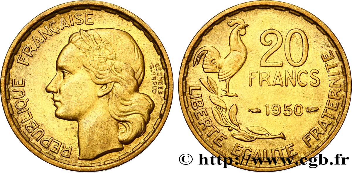 20 francs Georges Guiraud 1950  F.401/1 VZ58 