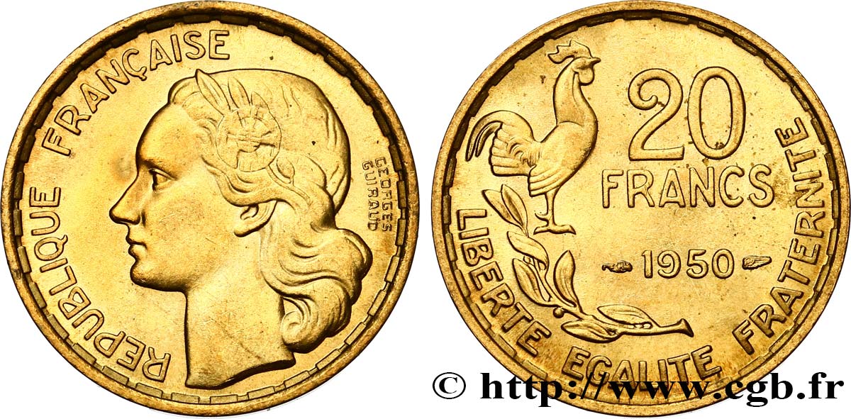 20 francs Georges Guiraud 1950  F.401/1 EBC62 