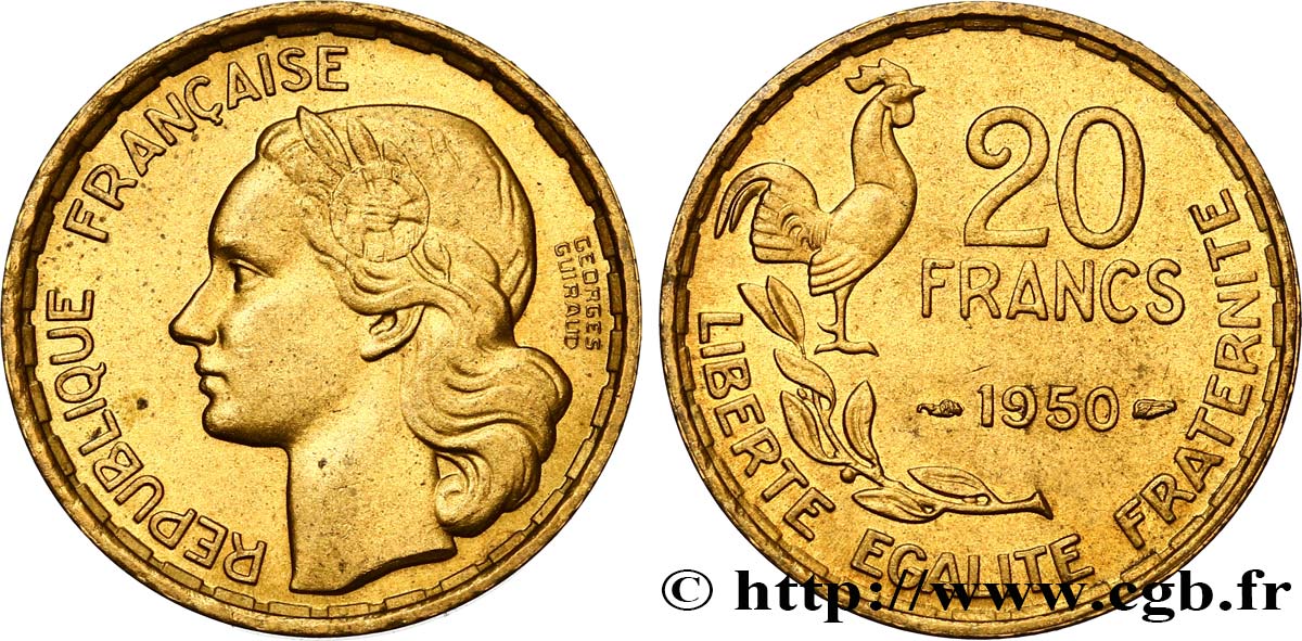 20 francs Georges Guiraud 1950  F.401/1 VZ60 