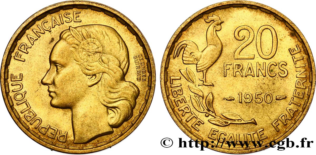20 francs Georges Guiraud 1950  F.401/1 SPL60 