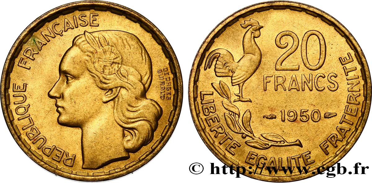 20 francs Georges Guiraud 1950  F.401/1 EBC62 
