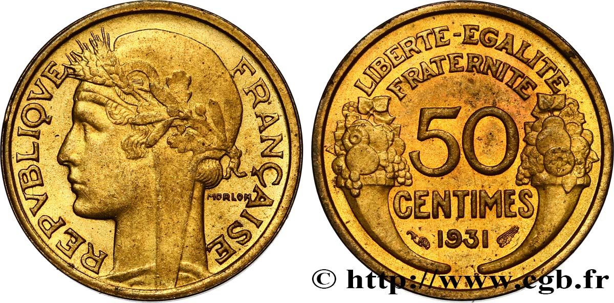 50 centimes Morlon 1931  F.192/5 AU58 
