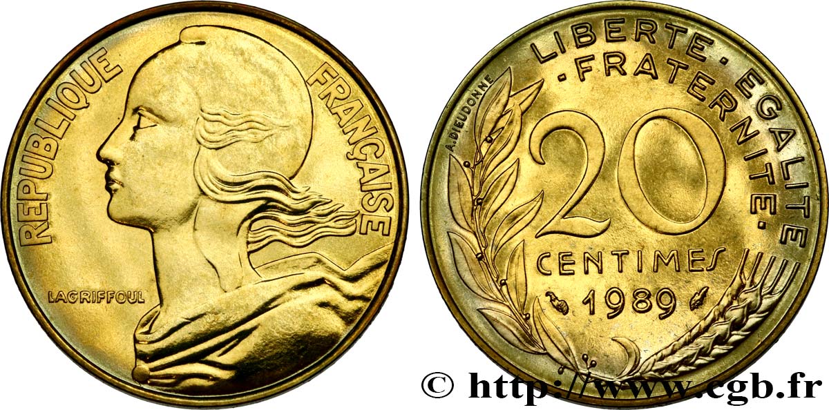 20 centimes Marianne 1989 Pessac F.156/29 ST 