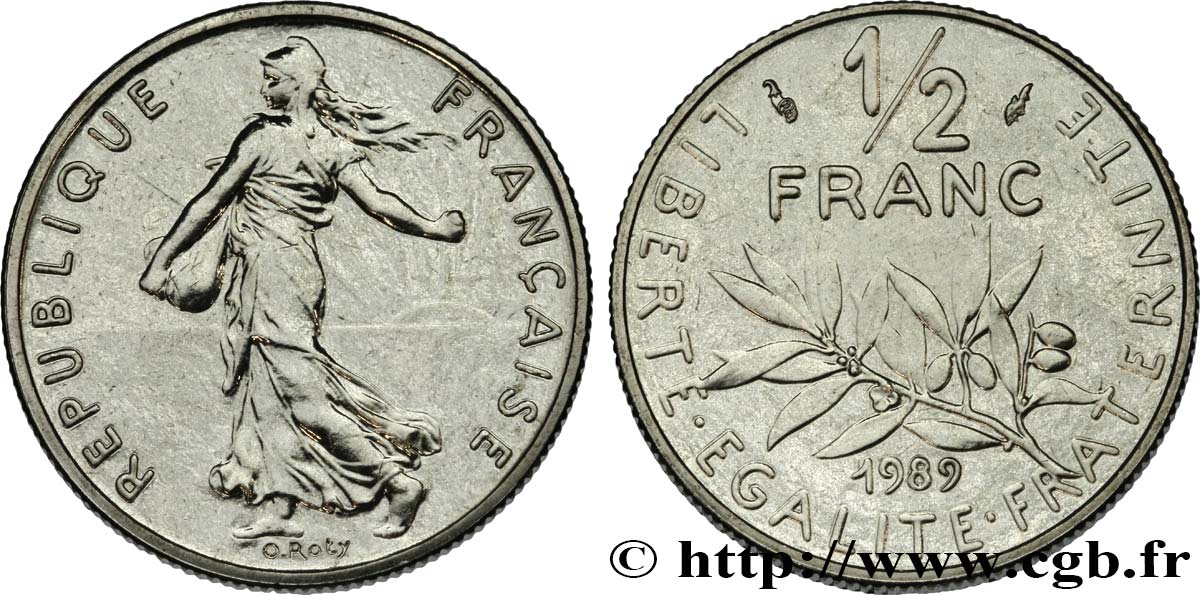1/2 franc Semeuse 1989 Pessac F.198/28 FDC 
