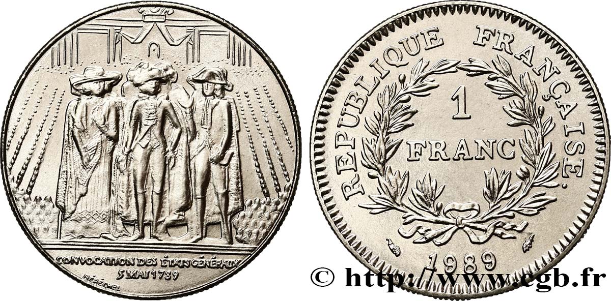 1 franc États Généraux 1989  F.228/2 FDC 