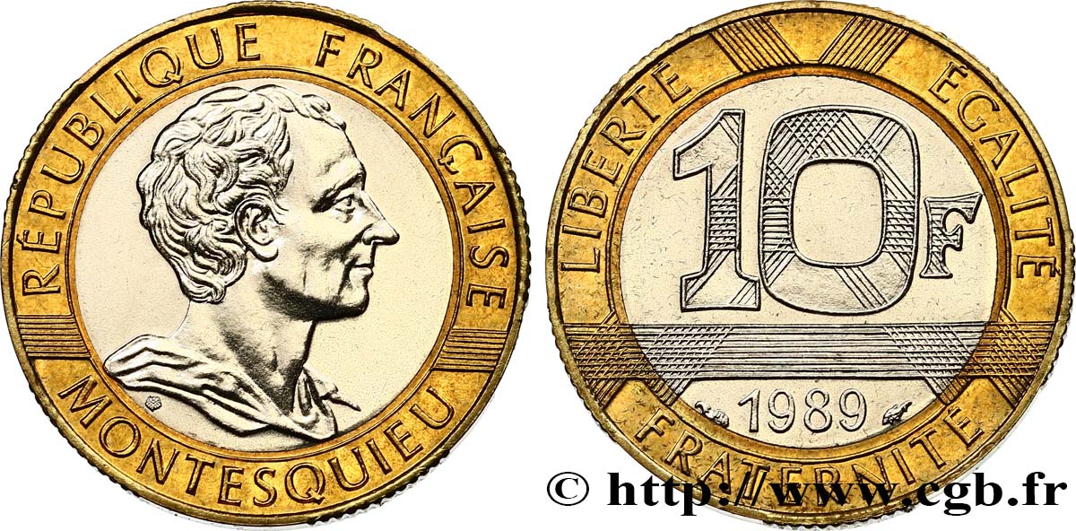 10 francs Montesquieu 1989  F.376/2 FDC 