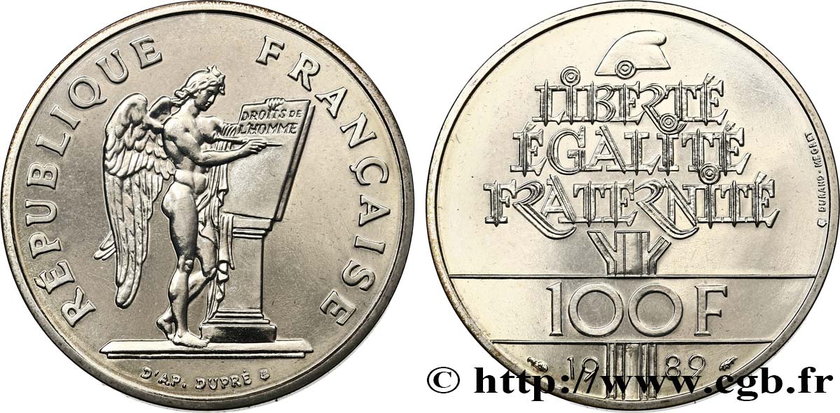 100 francs Droits de l’Homme 1989  F.457/2 FDC 