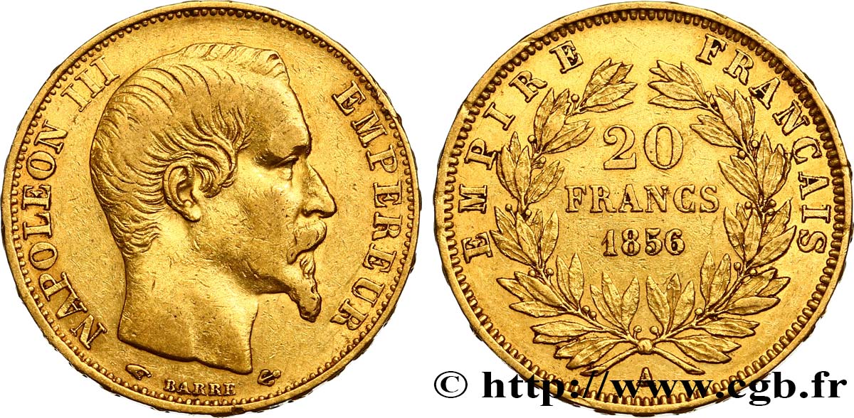 Valeur Pièce 20 Francs Or Napoléon 3 1856
