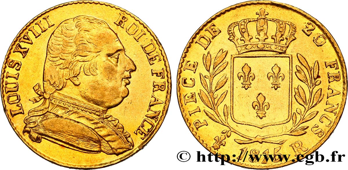20 francs or Londres 1815 Londres F.518/1 BB48 