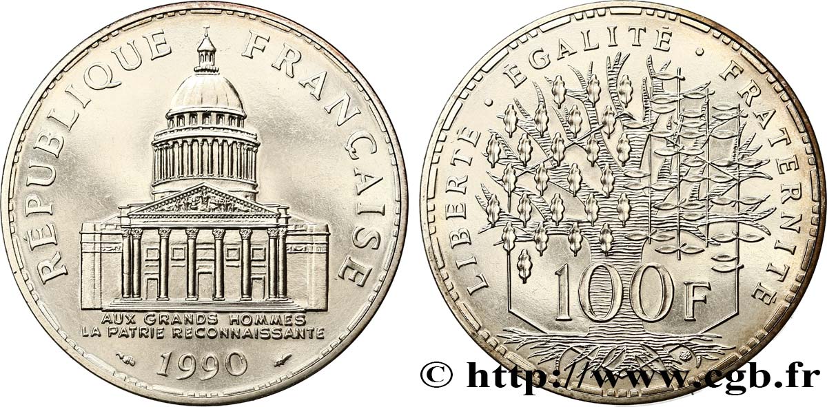 100 francs Panthéon 1990  F.451/10 FDC 