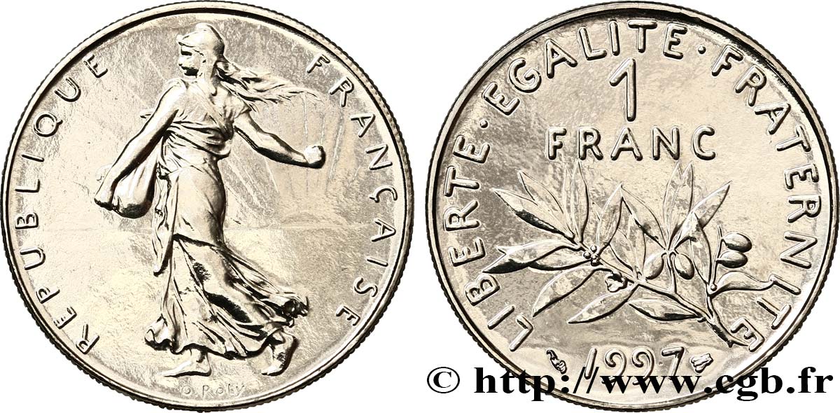 1 franc Semeuse, nickel, BU (Brillant Universel) 1997 Pessac F.226/45 FDC 