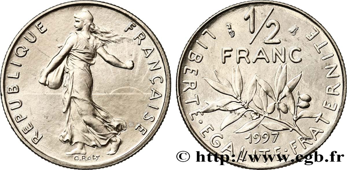 1/2 franc Semeuse, BU (Brillant Universel) 1997 Pessac F.198/40 MS 