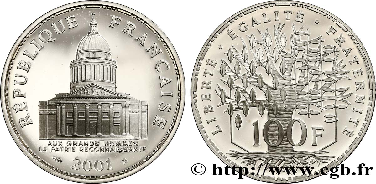 100 francs Panthéon, Belle Épreuve 2001 Pessac F.451/24 MS 
