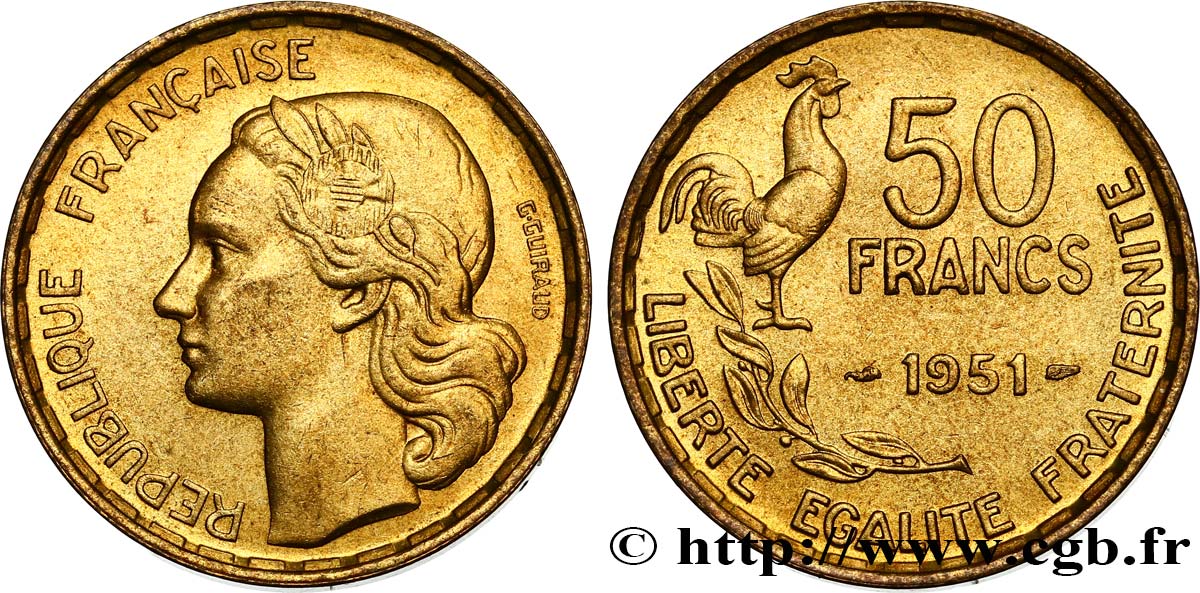 50 francs Guiraud 1951  F.425/5 VZ60 
