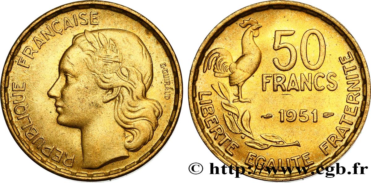 50 francs Guiraud 1951  F.425/5 SUP55 