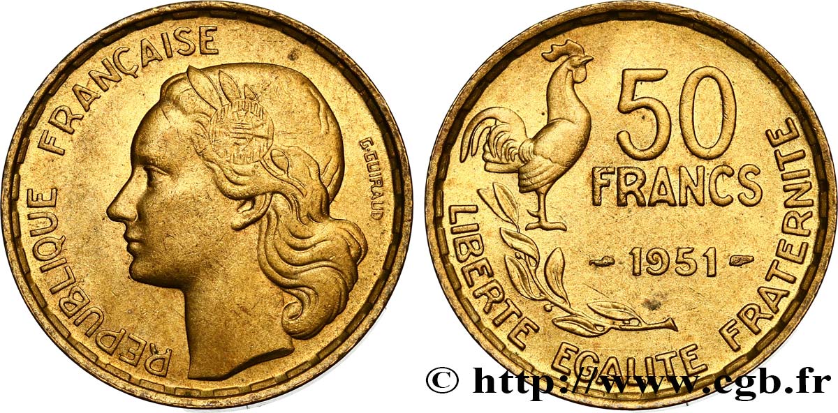 50 francs Guiraud 1951  F.425/5 VZ55 
