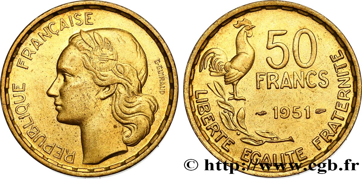 50 francs Guiraud 1951  F.425/5 EBC58 