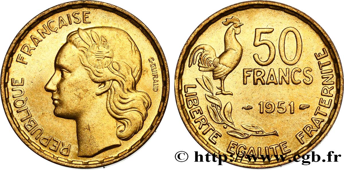50 francs Guiraud 1951  F.425/5 MS60 