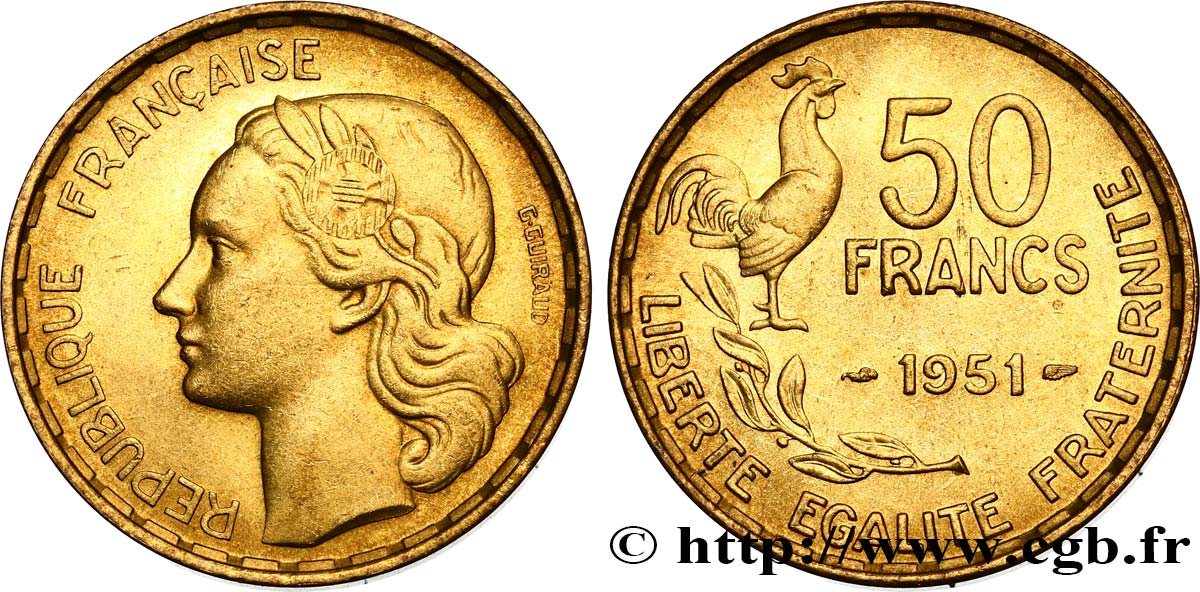 50 francs Guiraud 1951  F.425/5 VZ60 