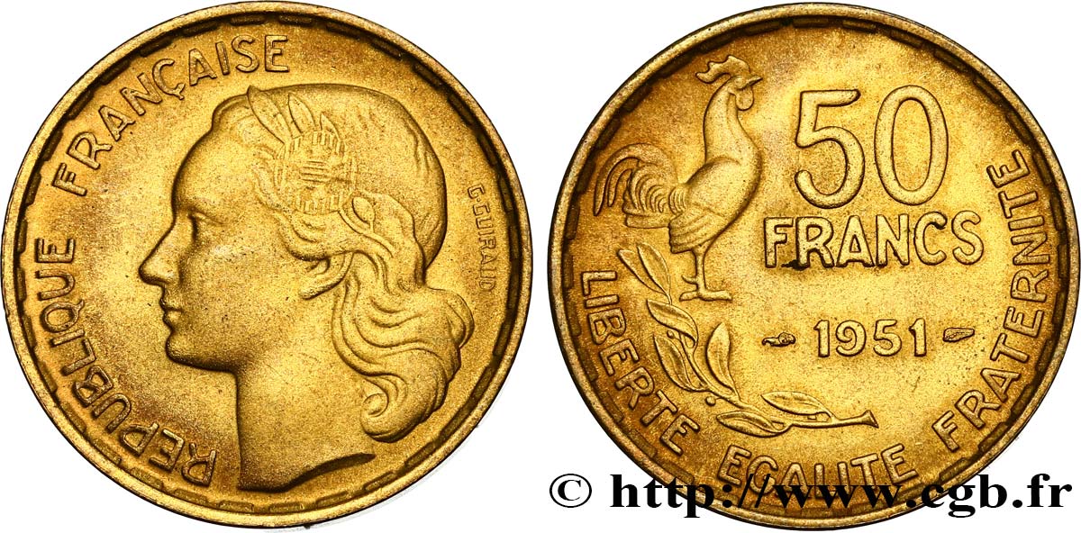 50 francs Guiraud 1951  F.425/5 EBC 