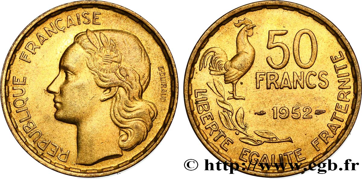 50 francs Guiraud 1952  F.425/8 AU52 