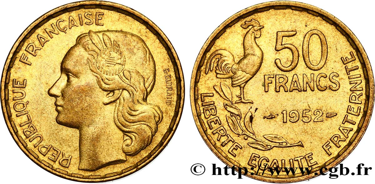 50 francs Guiraud 1952  F.425/8 AU50 