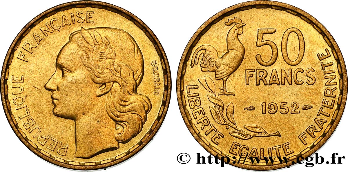 50 francs Guiraud 1952  F.425/8 EBC58 