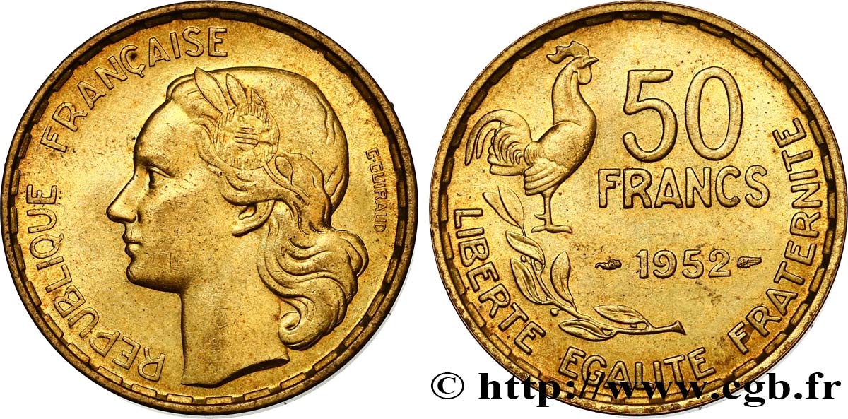 50 francs Guiraud 1952  F.425/8 MS60 