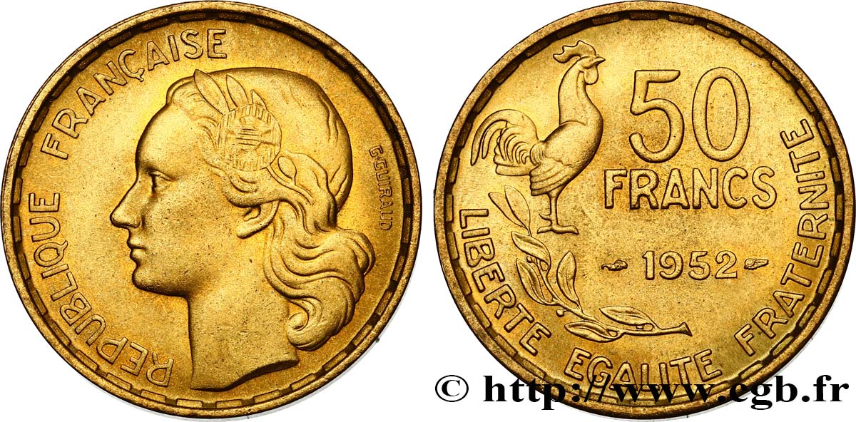 50 francs Guiraud 1952  F.425/8 EBC62 