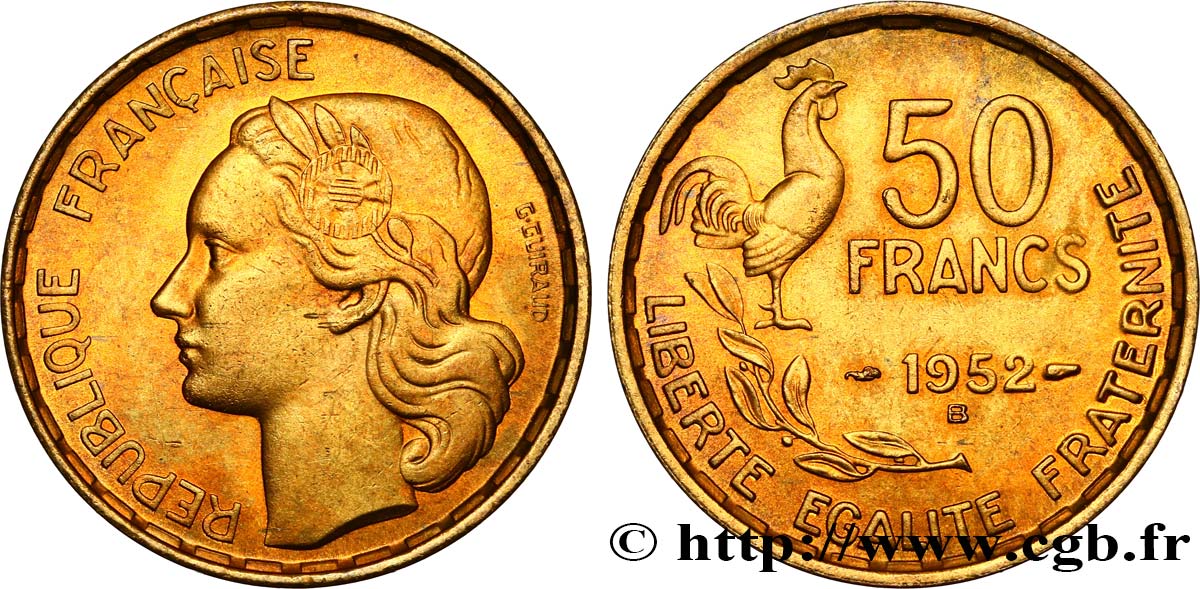 50 francs Guiraud 1952 Beaumont-Le-Roger F.425/9 AU52 