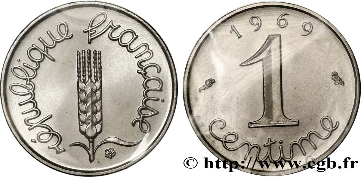1 centime Épi 1969 Paris F.106/16 var. MS 
