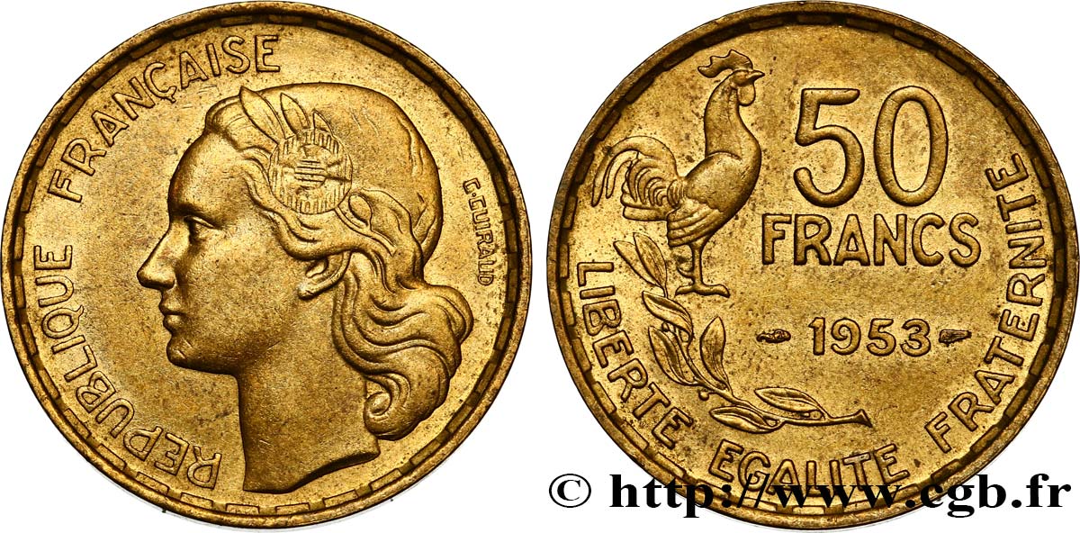 50 francs Guiraud 1953  F.425/10 AU52 