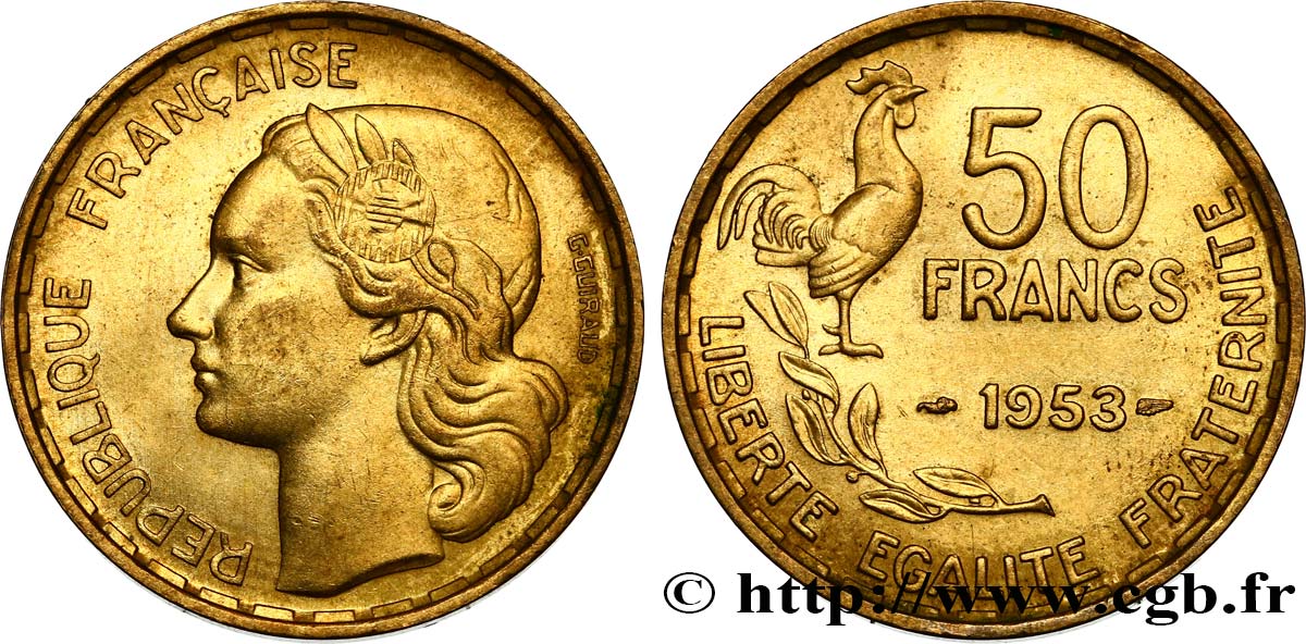 50 francs Guiraud 1953  F.425/10 AU55 