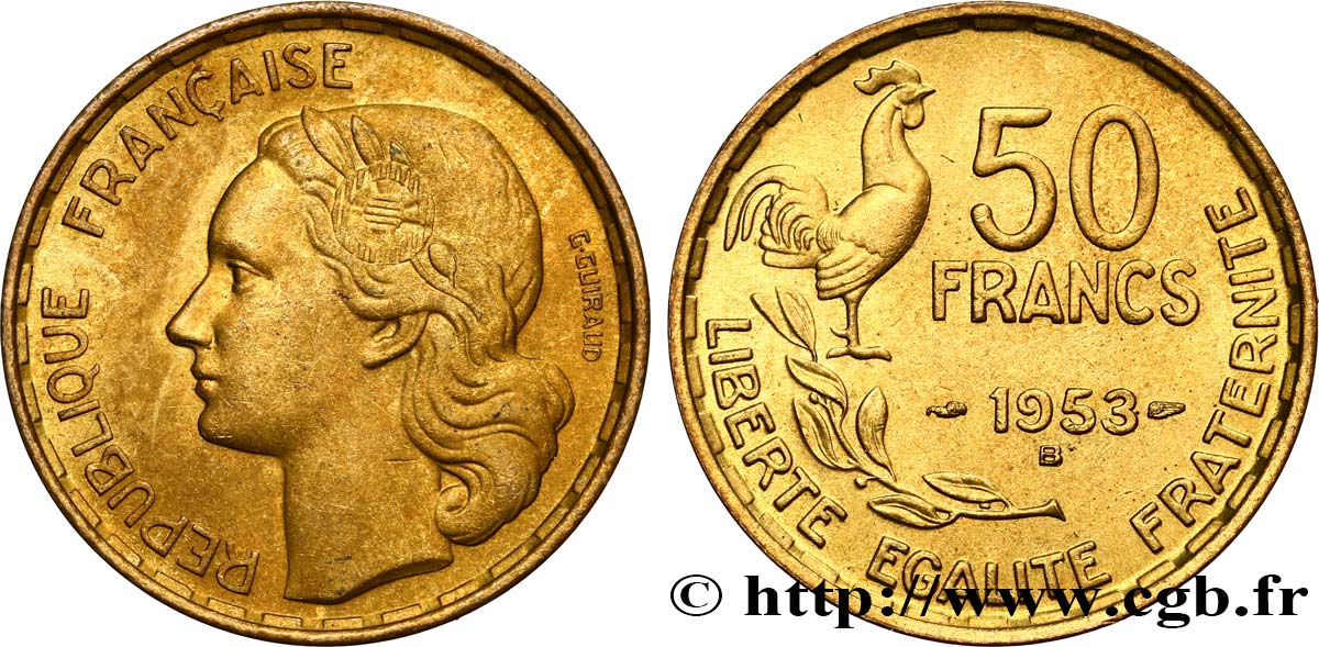 50 francs Guiraud 1953 Beaumont-Le-Roger F.425/11 MBC52 