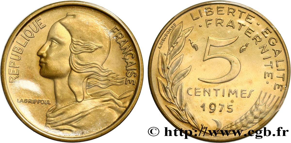 5 centimes Marianne 1975 Pessac F.125/11 FDC 