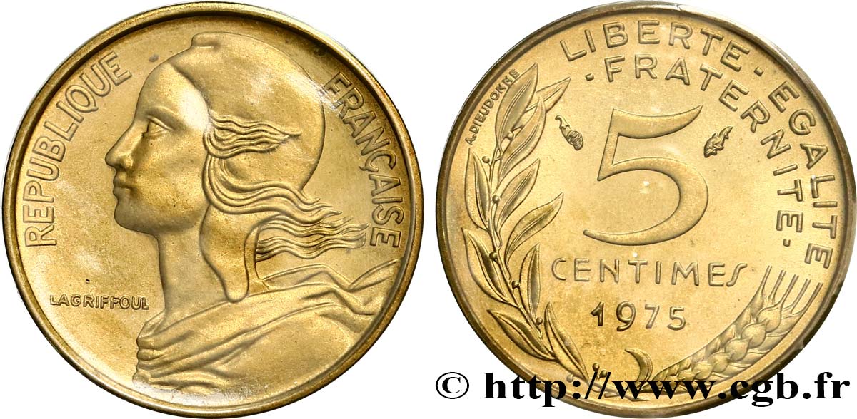 5 centimes Marianne 1975 Pessac F.125/11 ST 