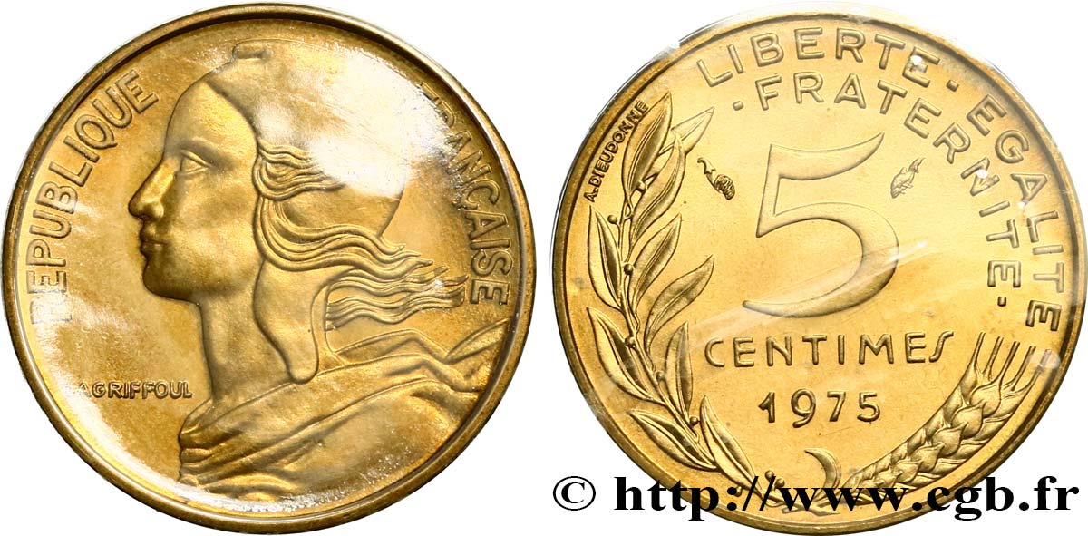 5 centimes Marianne 1975 Pessac F.125/11 MS 