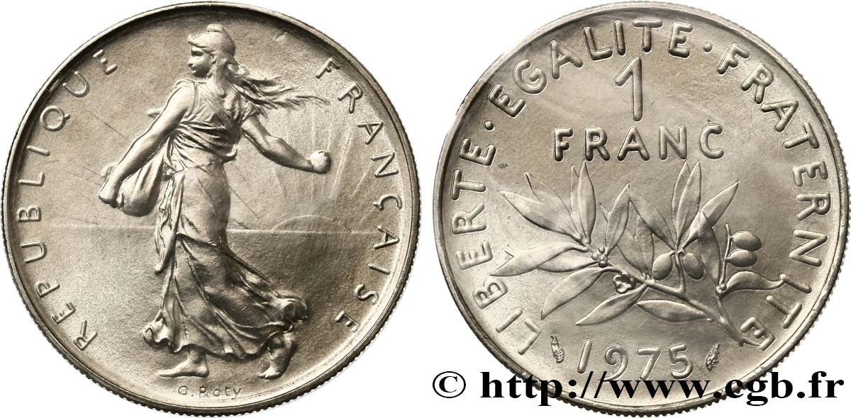 1 franc Semeuse, nickel 1975 Pessac F.226/20 FDC 