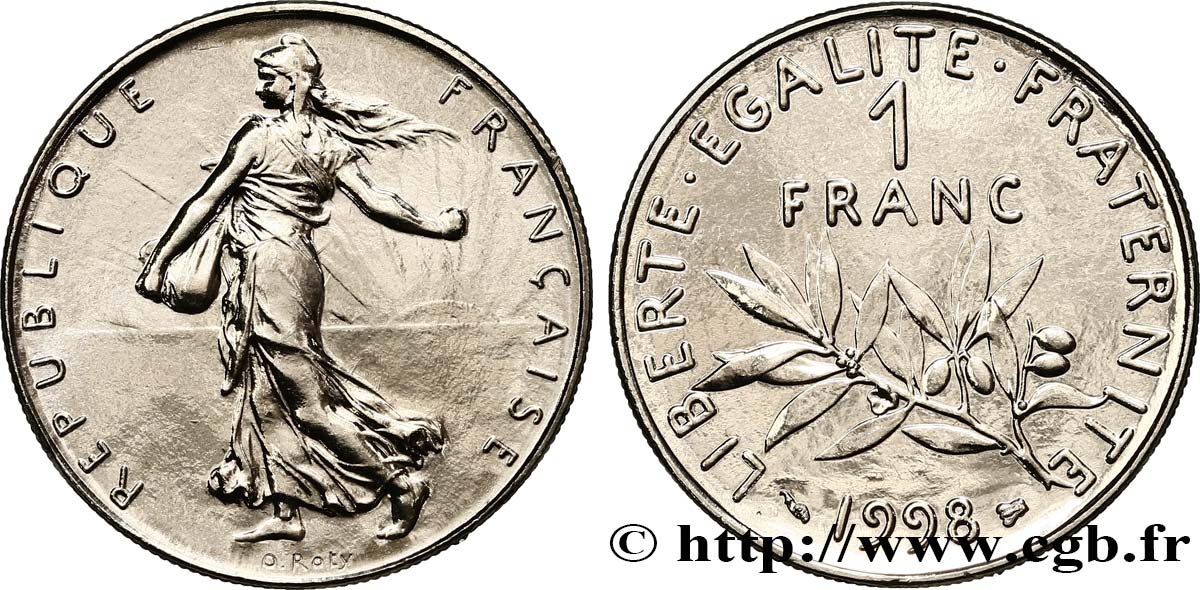 1 franc Semeuse, nickel, BU (Brillant Universel) 1998 Pessac F.226/46 FDC 