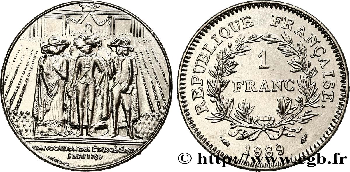 1 franc États Généraux 1989  F.228/2 SPL63 